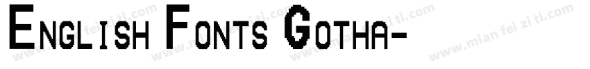 English Fonts Gotha字体转换